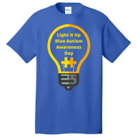 Light It Up Blue Autism Awareness Day Basic T-shirt | Artistshot