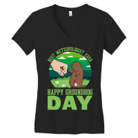 Funny Happy Groundhog Day Best Meteorologist Ever  Women's V-neck T-shirt | Artistshot