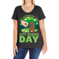 Funny Happy Groundhog Day Best Meteorologist Ever  Ladies Curvy T-shirt | Artistshot