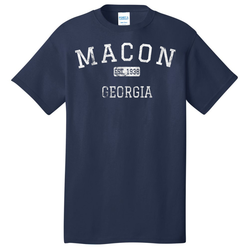 Macon Georgia Ga Vintage T Shirt Basic T-shirt by h.avenaver | Artistshot