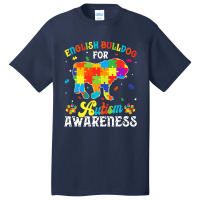 English Bulldog Dog Autism Awareness Basic T-shirt | Artistshot