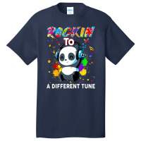 Rockin To A Different Tune Panda Autism Awareness Basic T-shirt | Artistshot