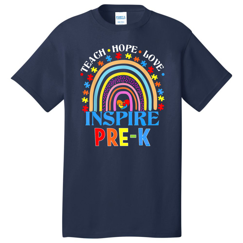 Teach Hope Love Inspire Pre Basic T-shirt by LeiThompson | Artistshot