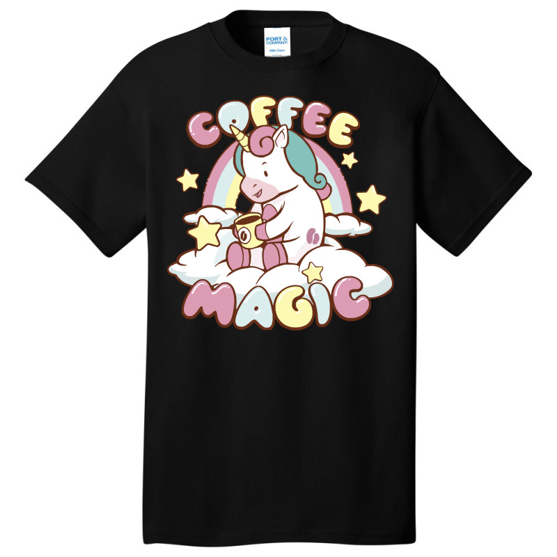 Coffee Magic T Shirtcoffee Magic Unicorn T Shirt Basic T-shirt by routskeleton | Artistshot