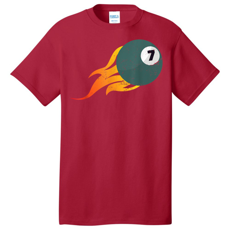 Billiard Player Billiard Ball On Flame 8 Ball Billiard Table T Shirt Basic T-shirt | Artistshot