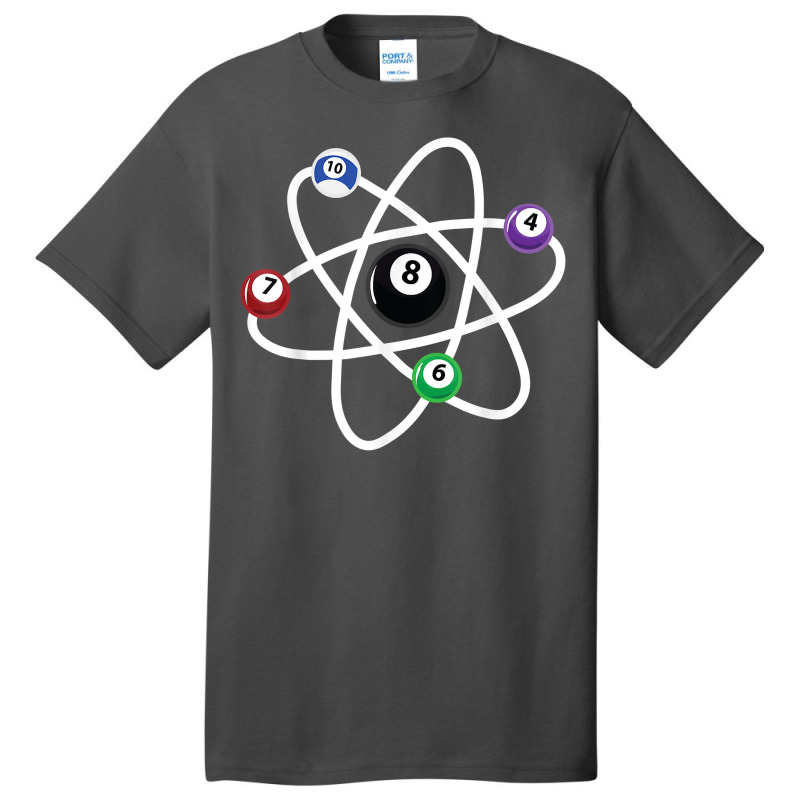 Billiards Atom Science Shirt 8 Ball Pool Lovers Billiard T Shirt Basic T-shirt | Artistshot