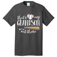 That's My Grandson Out There Gift Women Baseball Grandma Basic T-shirt | Artistshot