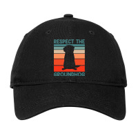 Funny Holiday Groundhog Day Respect The Groundhog Adjustable Cap | Artistshot