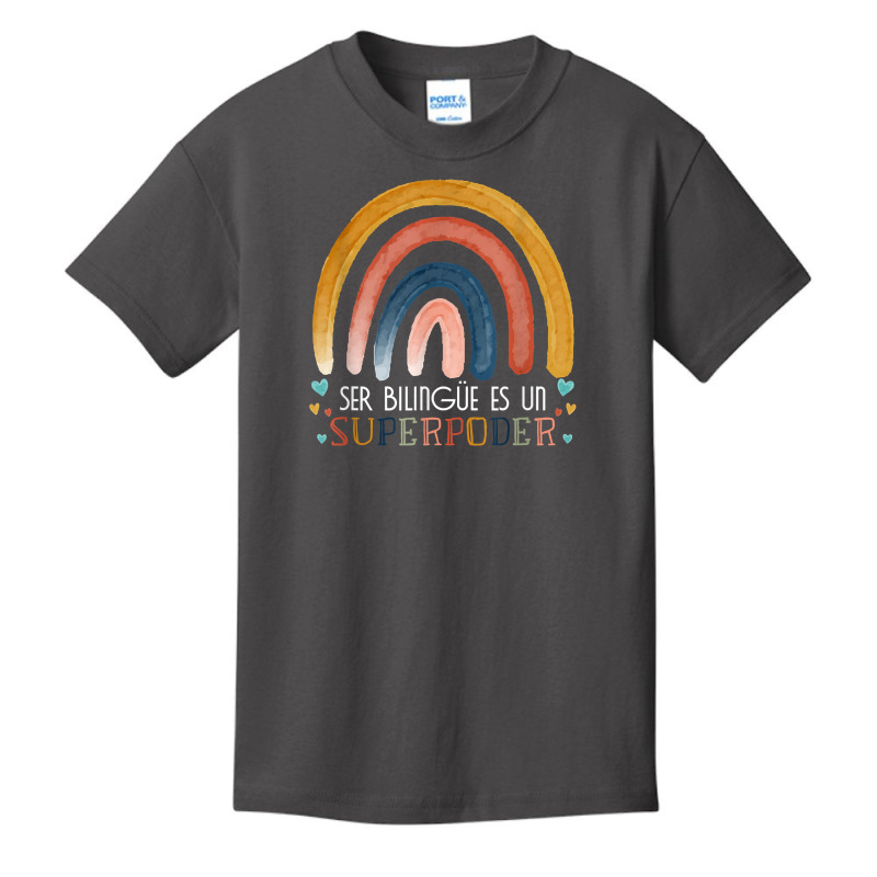 Ser Bilingue Es Un Superpoder Spanish Teacher Esl Teacher T Shirt Basic Youth T-shirt by morelypylagertq | Artistshot