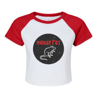 Parks And Recreation Mouse Rat Raglan Crop Top | Artistshot