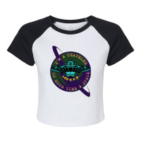 Traveler Of Time & Space Raglan Crop Top | Artistshot