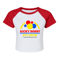 Ricky Bobby Pit Crew  2 Raglan Crop Top | Artistshot