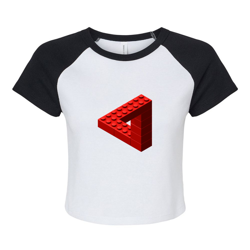 Escher Toy Bricks - Red Raglan Crop Top by NicholasRoberson | Artistshot