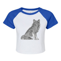 Red Fox Design Forest Animal Wild Predator With Fox Design T Shirt Raglan Crop Top | Artistshot