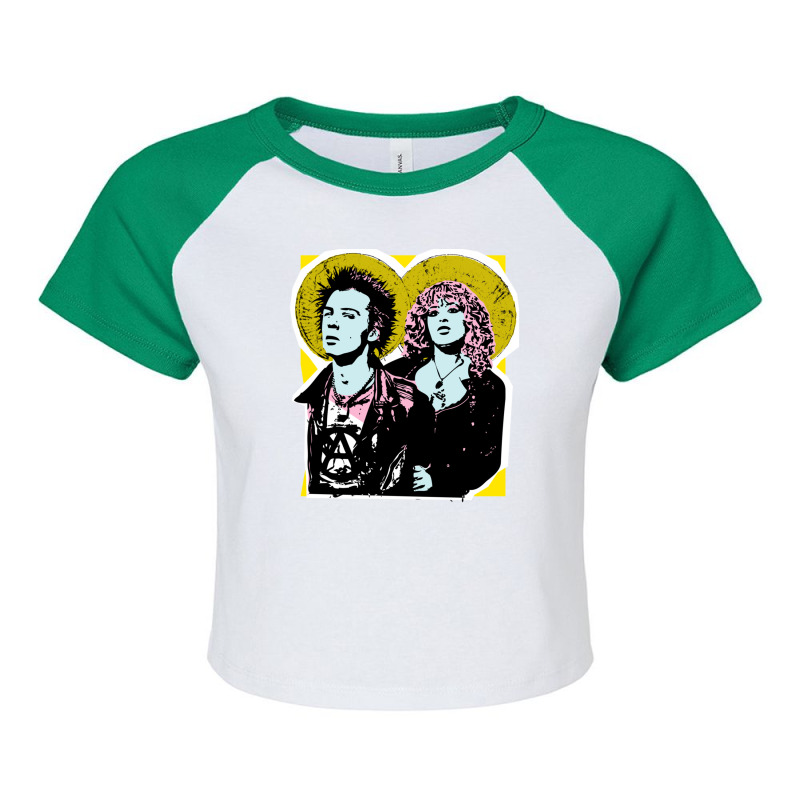 Sid And Nancy Raglan Crop Top by cm-arts | Artistshot