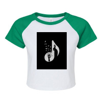 Musical Note - Singer Raglan Crop Top | Artistshot