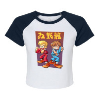 Billy _ Jimmy Lee_s Double Dragon     (1) Raglan Crop Top | Artistshot