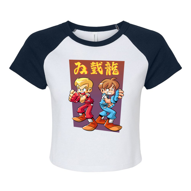 Billy _ Jimmy Lee_s Double Dragon     (1) Raglan Crop Top by ERNIEHERNANDEZ | Artistshot