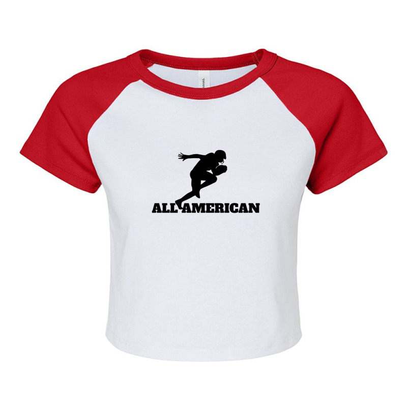 All American Football Running Back Raglan Crop Top by LyndiaToma | Artistshot