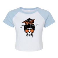 Spooky Halloween Momster Novelty Scary Fall Holiday Item T Shirt Raglan Crop Top | Artistshot