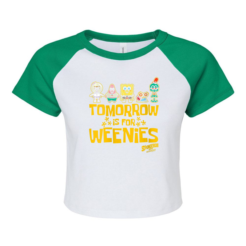 Womens Sponge On The Run Tomorrow Is For Weenies Group Shot V-neck Raglan Crop Top by Kenlapnek62 | Artistshot