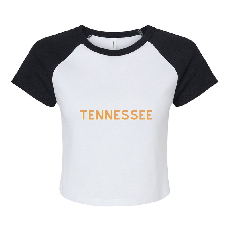 Neon Orange Tennessee Raglan Crop Top by KIMARMSTEAD | Artistshot