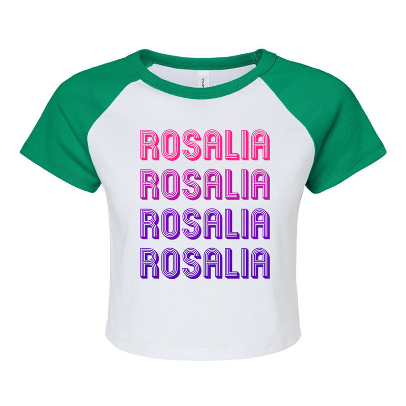 Rosalia - Retro Minimal Line Pattern Active Raglan Crop Top by cm-arts | Artistshot