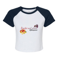 Peaches And Plums Motherfucker Raglan Crop Top | Artistshot