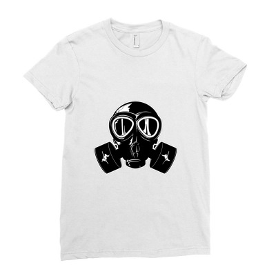 Gas Masks Ladies Fitted T-shirt Designed By Dimasshop