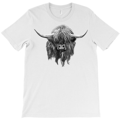 Wee Hamish The Scottish Highland Cow T Shirt T-shirt Designed By Annamarie Mueller