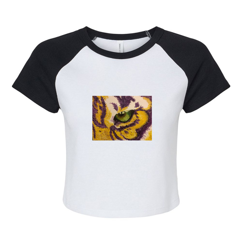 Eye Of The Tiger Raglan Crop Top | Artistshot