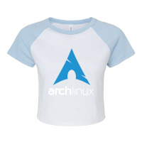 Dark Color Arch Linux Raglan Crop Top | Artistshot