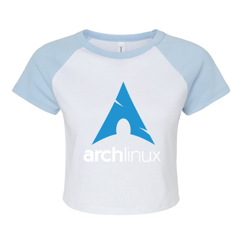 Dark Color Arch Linux Raglan Crop Top by LUISRIVER | Artistshot