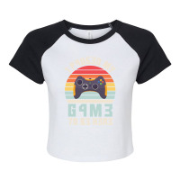 I Paused My Game To Be Here Vintage Gamer Gift Raglan Crop Top | Artistshot