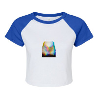 Hypnotic Eagle Portrait Wild Raglan Crop Top | Artistshot