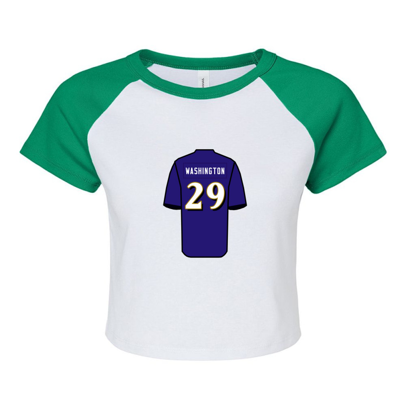 Ar'darius Washington Jersey Raglan Crop Top by EdgarThane | Artistshot