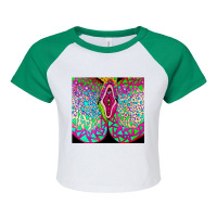 Psychedelic Pussy, Psychedelic Pussy Art, Psychedelic Pussy Vintage, P Raglan Crop Top | Artistshot