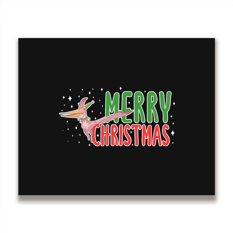 Christmas Pterosaurs Dinosaur Pteranodon Xmas Tree Metal Print Horizontal | Artistshot