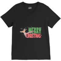 Christmas Pterosaurs Dinosaur Pteranodon Xmas Tree V-neck Tee | Artistshot