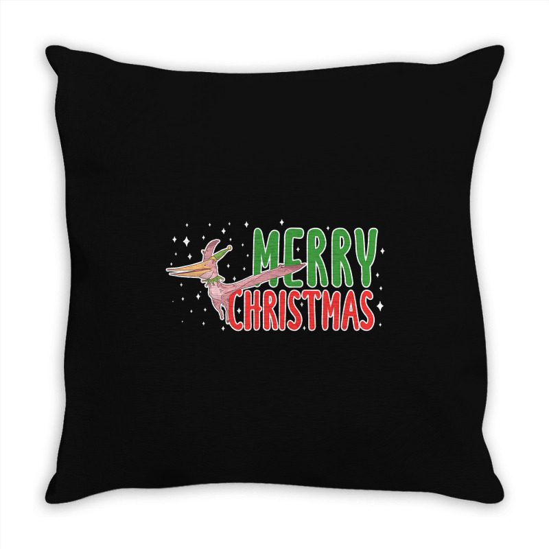 Christmas Pterosaurs Dinosaur Pteranodon Xmas Tree Throw Pillow | Artistshot