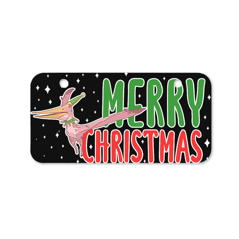 Christmas Pterosaurs Dinosaur Pteranodon Xmas Tree Bicycle License Plate | Artistshot