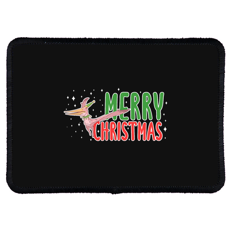 Christmas Pterosaurs Dinosaur Pteranodon Xmas Tree Rectangle Patch | Artistshot