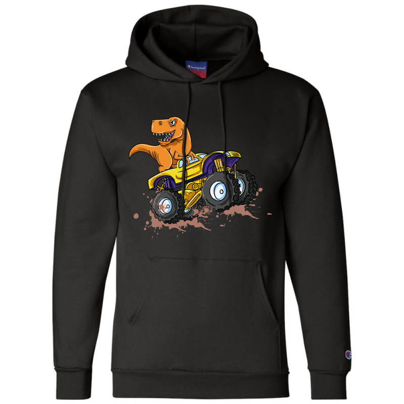 Dinosuar Monster Truck Trex Champion Hoodie by JanChao | Artistshot