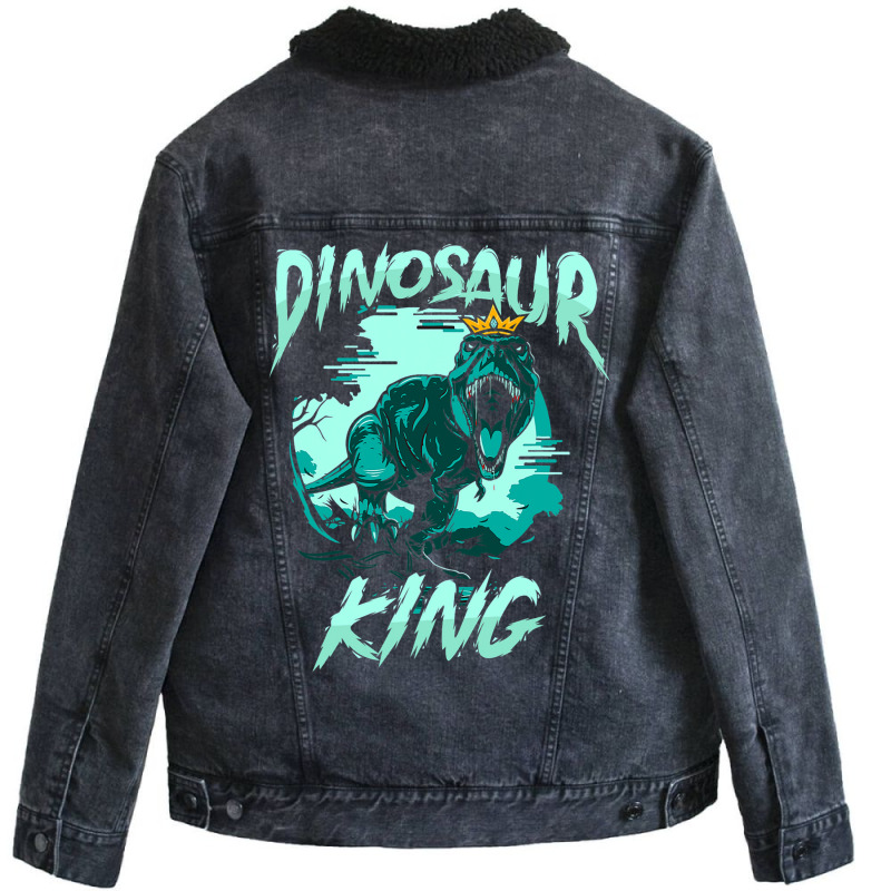 Funny Dino Paleonthology Historical Dinosaur Dinos Unisex Sherpa-lined Denim Jacket | Artistshot