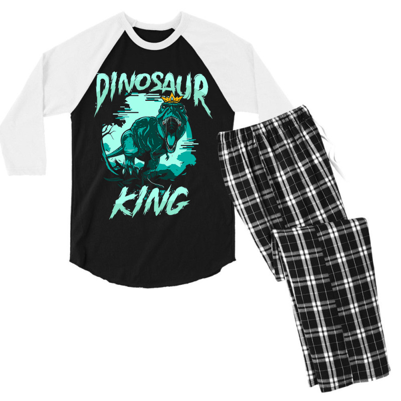 Funny Dino Paleonthology Historical Dinosaur Dinos Men's 3/4 Sleeve Pajama Set | Artistshot