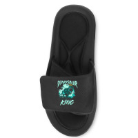 Funny Dino Paleonthology Historical Dinosaur Dinos Slide Sandal | Artistshot