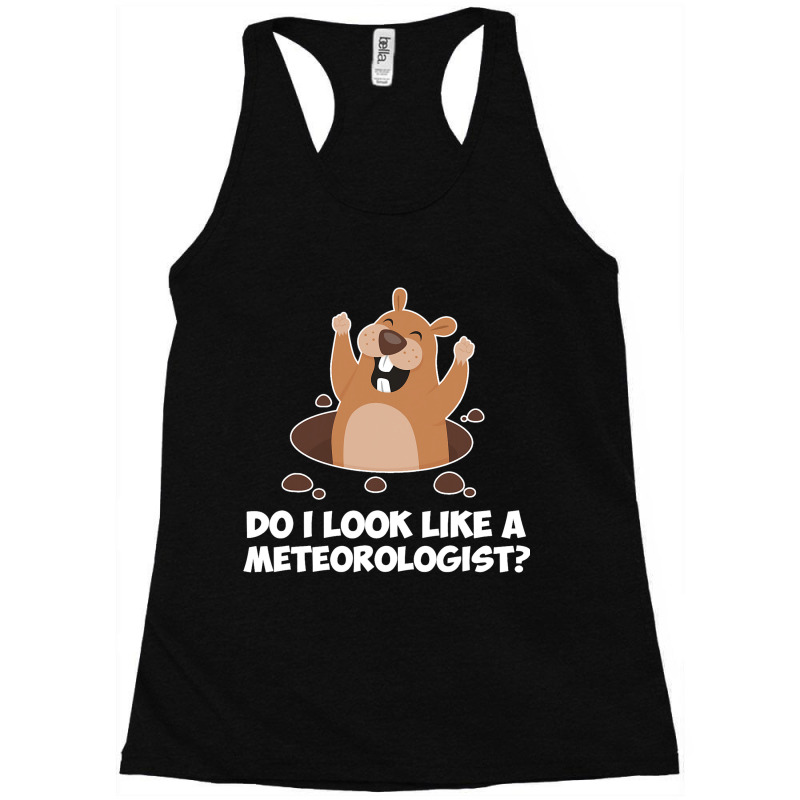 Do I Look Like A Meteorologist Funny Groundhog Day Racerback Tank by MartellHorgan | Artistshot