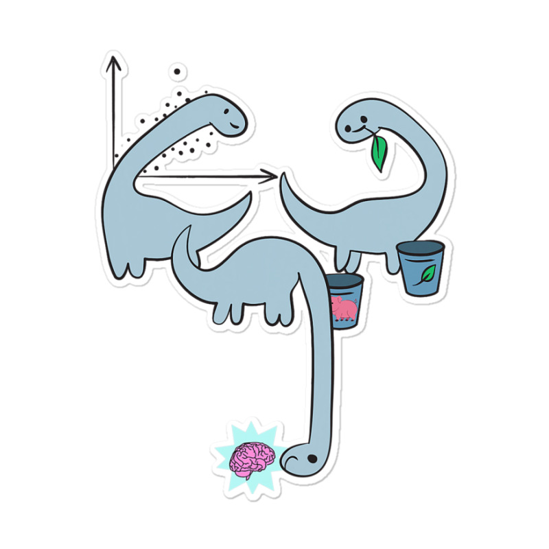 Dino Dinosaur Machine Learning Algorithm Data Scie Sticker | Artistshot