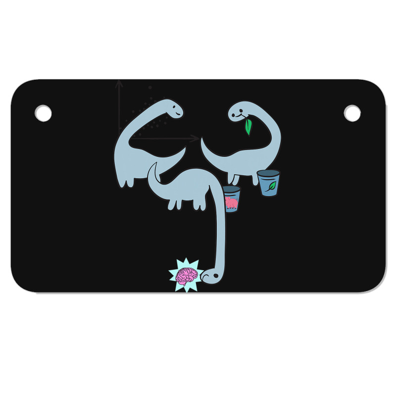 Dino Dinosaur Machine Learning Algorithm Data Scie Motorcycle License Plate | Artistshot