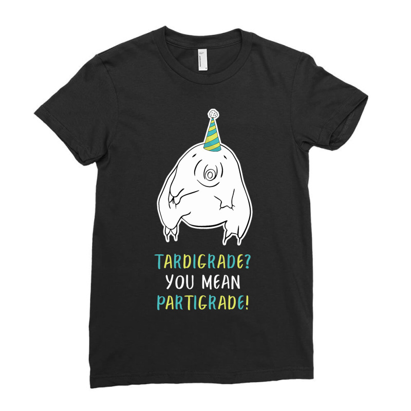 Cute Tardigrade Funny Water Bear Microbiology Moss Ladies Fitted T-Shirt by ALFREDANDRE | Artistshot